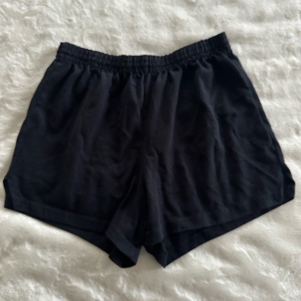 Soffe Black Athletic Shorts Elastic Waist Lightweight